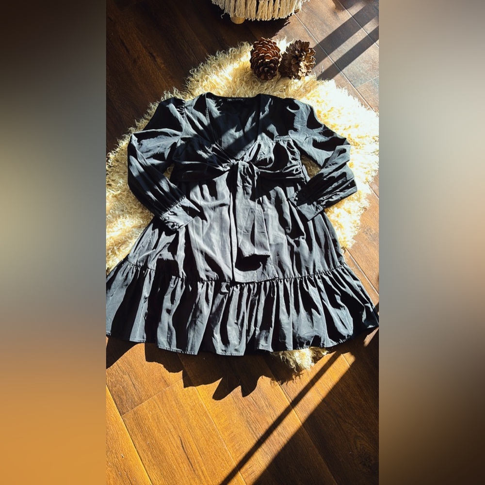 Zara Black Garment with Textured Detail